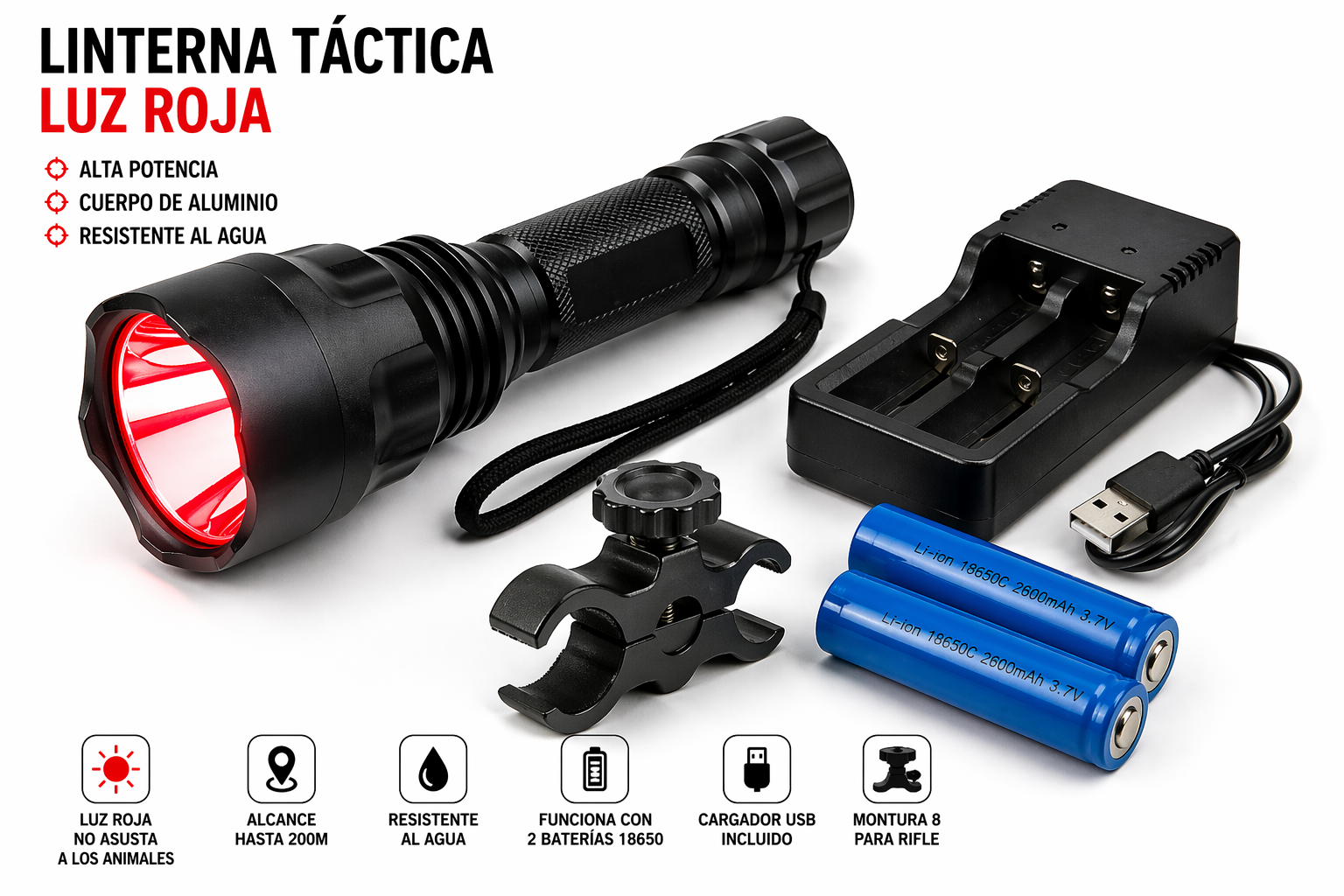 Linterna Luz Roja