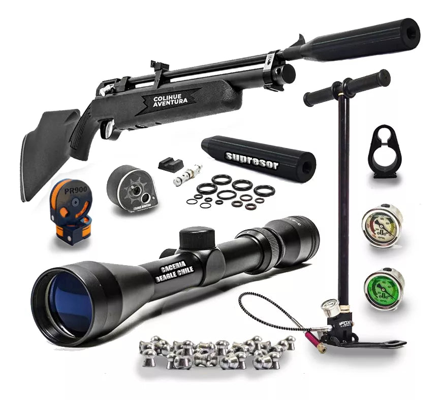 Pack Avanzado Rifle Pr900 | Supresor | Cargador de 12 | Abrazadera | Postones | Bombin | Mira