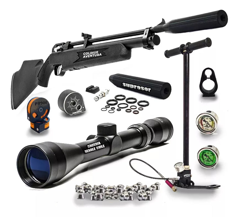 Pack Avanzado Rifle Pr900 | Supresor | Cargador de 12 | Abrazadera | Postones | Bombin | Mira
