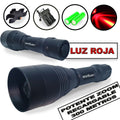Linterna Roja Hunt Rabbit + 2 Baterías + Cargador + Montura 8