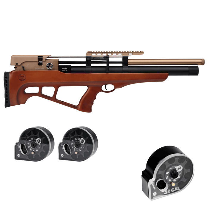 Rifle letal v-8 v8 doble calibre 5,5 y 6,35 (incluye 2 cañones) regulado