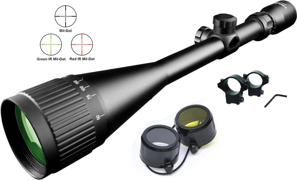 Mira 6-24x50 Paralelaje Frontal, Retículo Iluminado  + Monturas