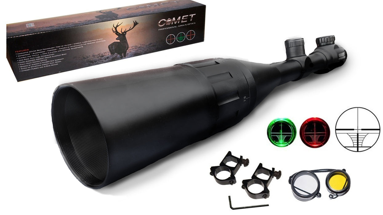 Mira 4x16x50  Paralelaje Frontal, Reticulo Iluminado  + Parasol